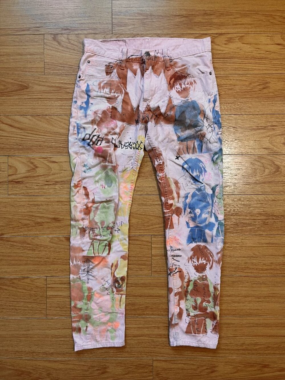 Levi's Pink Skinny Custom Ayanami Jeans 30x30